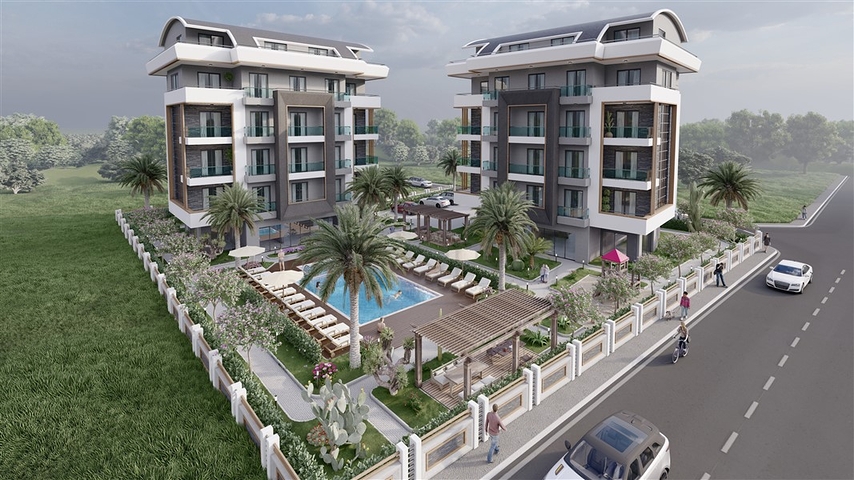 شقق بالاقساط في اوبا - مجمع قيد الانشاء - الانيا 