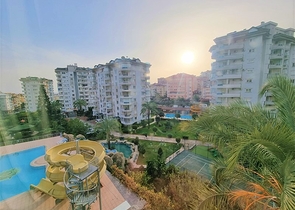 شقة عائلية فاخرة - تصميم غرفتين وصالة - مجمع انيق - جيكجلي / الانيا 