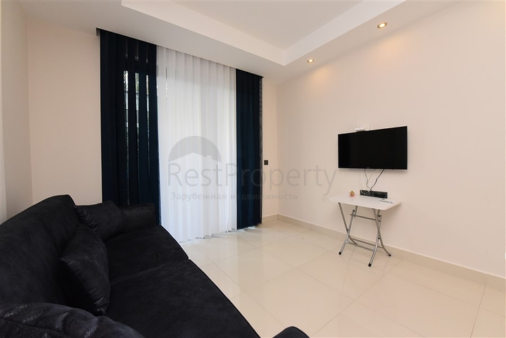 شقة ضمن مجمع جديد في افسلار - تصميم غرفة وصالة مع الاثاث - الانيا 