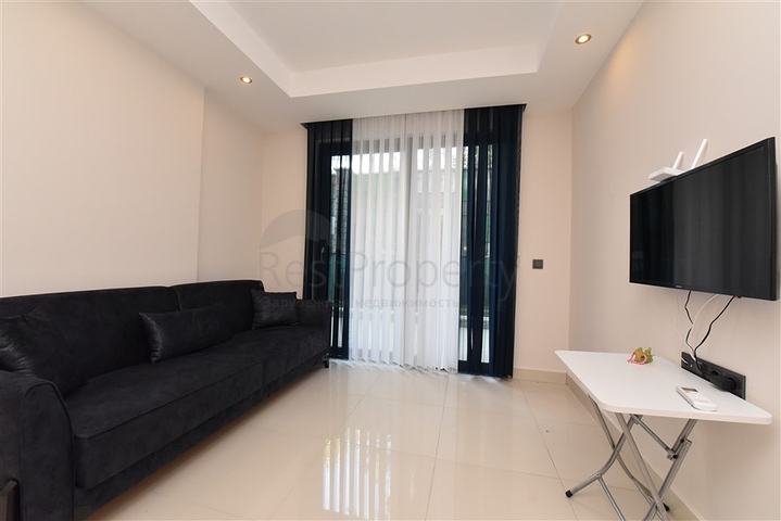 شقة ضمن مجمع جديد في افسلار - تصميم غرفة وصالة مع الاثاث - الانيا 