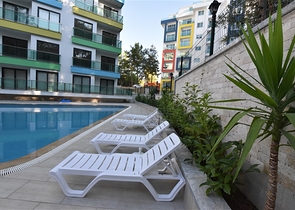 شقة ضمن مجمع جديد في افسلار - تصميم غرفة وصالة مع الاثاث - الانيا 