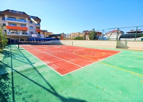 مجمع انيق - شقة غرفة وصالة مفروشة - اطلالة على المسبح - في اوبا / الانيا 