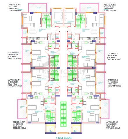 شقق للبيع ضمن مجمع جديد - قريب من شاطئ كليوباترا / مركز الانيا 
