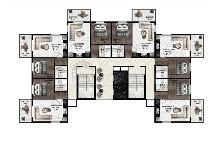 شقق بالاقساط في الانيا - ضمن مجمع قيد الانشاء في محمودلار / الانيا 
