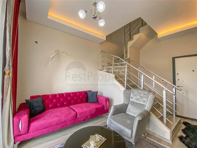 دوبلكس 3 غرف وصالة مفروشة - ضمن مجمع جديد في ديمرتاش / الانيا 