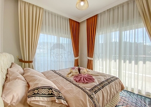 شقة زاوية - غرفتين وصالة مع مطبخ منفصل - مفروشة وضمن مجمع جديد - في ديمرتاش / الانيا 