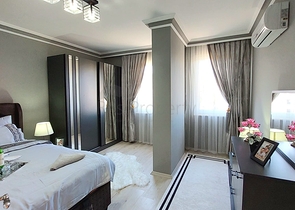 شقة انيقة - تصميم غرفة وصالة مفروشة - في مركز الانيا 