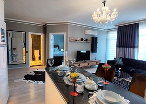 شقة انيقة - تصميم غرفة وصالة مفروشة - في مركز الانيا 