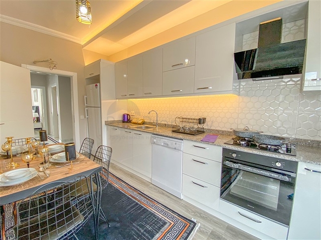 مطبخ منفصل - شقة غرفتين وصالة مفروشة - مجمع جديد - في ديمرتاش / الانيا 