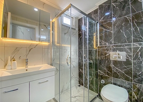 مطبخ منفصل - شقة غرفتين وصالة مفروشة - مجمع جديد - في ديمرتاش / الانيا 