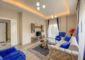 مطبخ منفصل - شقة غرفتين وصالة مفروشة - مجمع جديد - في ديمرتاش / الانيا 