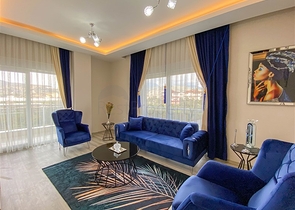 اطلالة على الطبيعة الخضراء - شقة انيقة ضمن مجمع جديد - تصميم غرفتين وصالة مع مطبخ منفصل - في ديمرتاش / الانيا 