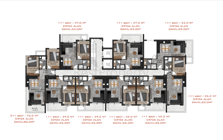 شقق بالاقساط - مجمع فاخر قيد الانشاء - في منطقة اوبا / الانيا 