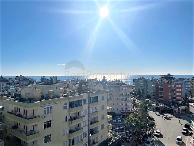 اطلالة بحر - شقة غرفتيين وصالة مفروشة - في توسمور / الانيا 