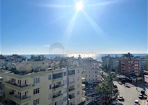 اطلالة بحر - شقة غرفتيين وصالة مفروشة - في توسمور / الانيا 