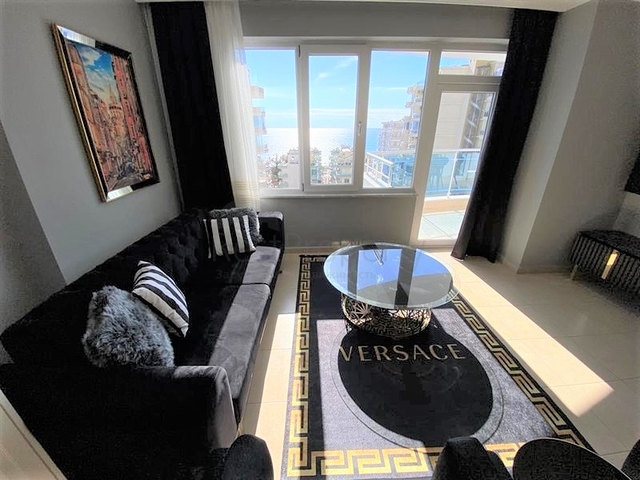 شقة اطلالة بحر - غرفتين وصالة مفروشة -ضمن مجمع على شارع بارباروس - محمودلار / الانيا 