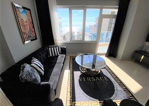 شقة اطلالة بحر - غرفتين وصالة مفروشة -ضمن مجمع على شارع بارباروس - محمودلار / الانيا 