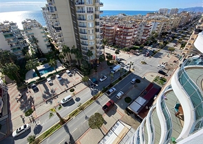 شقة اطلالة بحر - غرفتين وصالة مفروشة -ضمن مجمع على شارع بارباروس - محمودلار / الانيا 