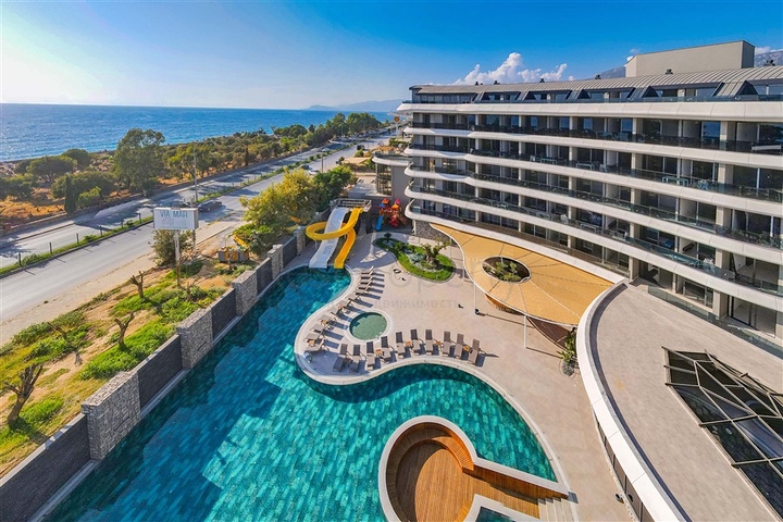 اطلالة بحر مباشرة - شقة غرفة وصالة ضمن مجمع فاخر في كارجيجاك / الانيا 