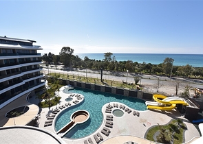 اطلالة بحر مباشرة - شقة غرفة وصالة ضمن مجمع فاخر في كارجيجاك / الانيا 