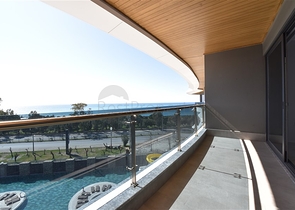 اطلالة بحر مباشرة - شقة غرفة وصالة ضمن مجمع فاخر في كارجيجاك / الانيا 