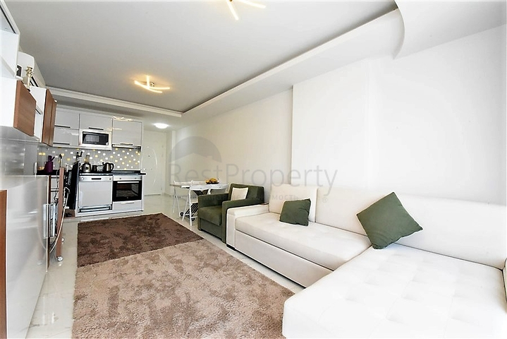 شقة غرفتين وصالة -ضمن مجمع فاخر وقريب من البحر - في افسلار / الانيا 