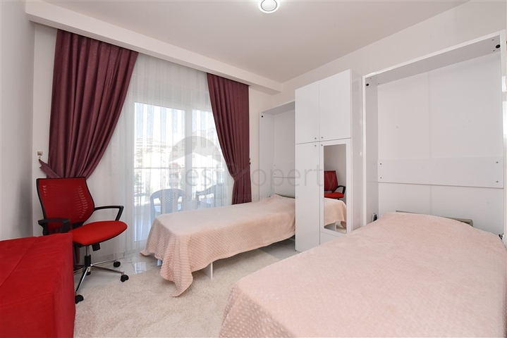 شقة غرفتين وصالة -ضمن مجمع فاخر وقريب من البحر - في افسلار / الانيا 