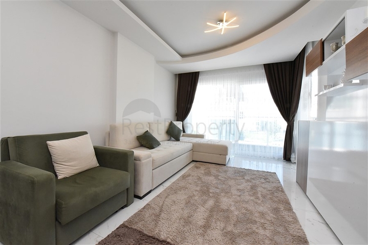 شقة غرفتين وصالة -ضمن مجمع فاخر وقريب من البحر - في افسلار / الانيا 