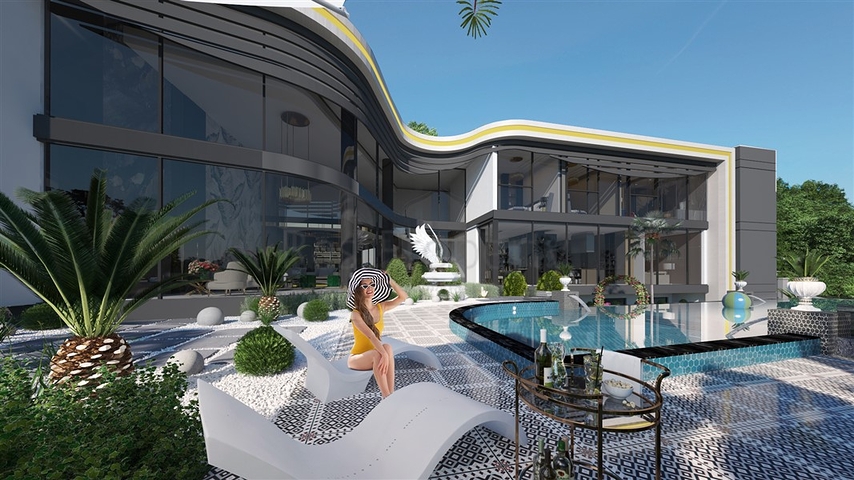 فلل فاخرة للبيع في مركز الانيا - مناسبة للجنسية التركية 