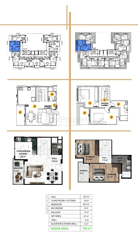 شقق للبيع بالاقساط في الانيا - مجمع قيد الانشاء في منطقة افسلار/ الانيا 