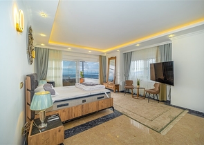 اطلالة بحر - فيلا مستقلة - 3 غرف وصالة - مسبح خاص - في كارجيجاك / الانيا