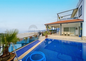 اطلالة بحر - فيلا مستقلة - 3 غرف وصالة - مسبح خاص - في كارجيجاك / الانيا