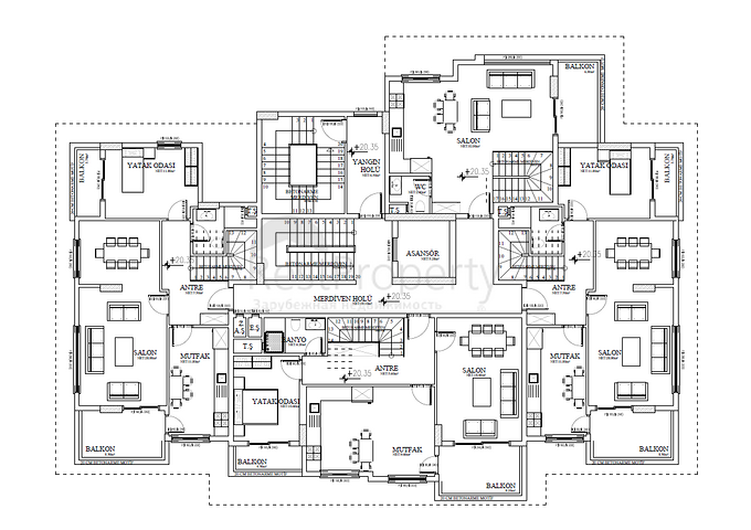 شقق للبيع بالاقساط - ضمن مجمع قيد الانشاء في ديمرتاش / الانيا 