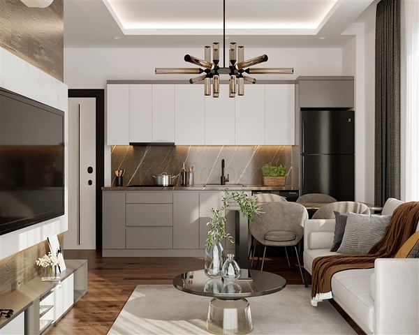 شقق للبيع بالاقساط - ضمن مجمع قيد الانشاء في ديمرتاش / الانيا 