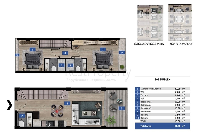 شقق فاخرة للبيع - مجمع قيد الانشاء في منطقة كوناكليه / الانيا 