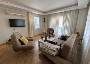 شقة عائلية واسعة - 3 غرف وصالة مفروشة -ضمن مجمع انيق في جيكجلي / الانيا