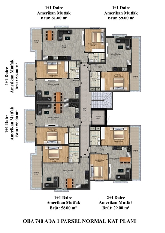 شقق بالاقساط - مجمع قيد الانشاء في منطقة اوبا / الانيا 