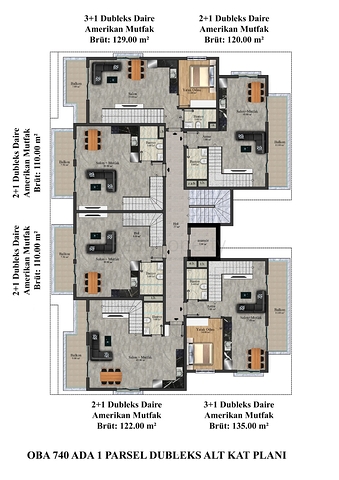 شقق بالاقساط - مجمع قيد الانشاء في منطقة اوبا / الانيا 