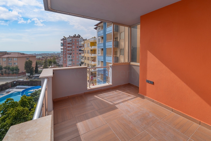 اطلالة بحر - شقة غرفتين وصالة - في مركز الانيا 