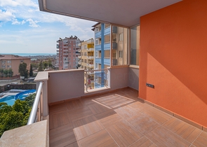 اطلالة بحر - شقة غرفتين وصالة - في مركز الانيا 