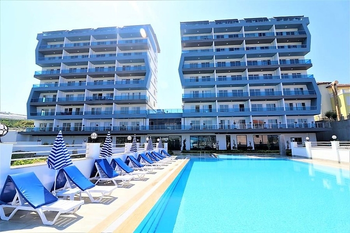 اطلالة بحر - دوبلكس 2 غرفة وصالة - مجمع سكني حديث -  محمودلار / الانيا 