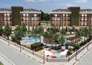 مجمع انيق - شقة غرفة وصالة - في اوبا / الانيا 