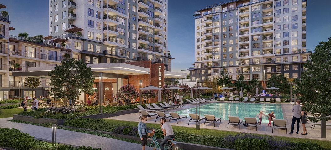 مشروع يتضمن تراسات خاصة مع حديقة