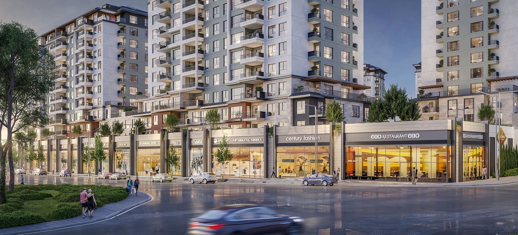 مشروع يتضمن تراسات خاصة مع حديقة