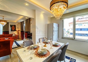 تراس مميز - شقة 3 غرف وصالة مفروشة - في توسمور / الانيا 