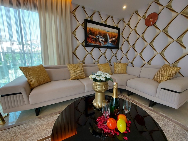 اطلالة بحر - شقة غرفة وصالة  -مجمع سكني حديث - في كارجيجاك / الانيا 