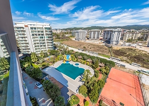 شقة 1+1 في مجمع به بنية تحتية على شكل فندق