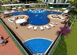 شقة غرفة وصالة للبيع - ضمن مجمع 5  نجوم - في محمودلار / الانيا 