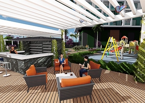 شقة غرفة وصالة للبيع - ضمن مجمع 5  نجوم - في محمودلار / الانيا 