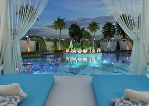 مجمع بخدمات فاخرة في مركز المدينة - شقة غرفتين وصالة - الانيا 